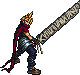 Cloud's enemy sprite in Final Fantasy Record Keeper.