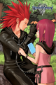 Kairi holding sea-salt ice cream in an illustration from the first volume of the Kingdom Hearts III novel.