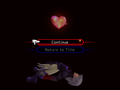 Riku's game over screen in Kingdom Hearts Re: Chain of Memories, while in Dark Mode, after being defeated by a Heartless.