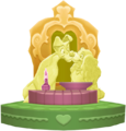 Lady and Tramp on the fountain.